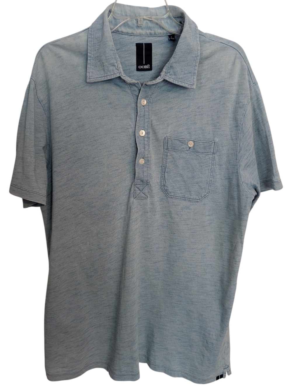OOBE BRAND light blue button-down shirt in size Large